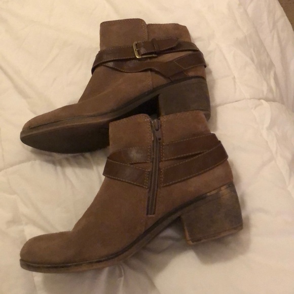 Tan Suede Booties - Picture 1 of 3